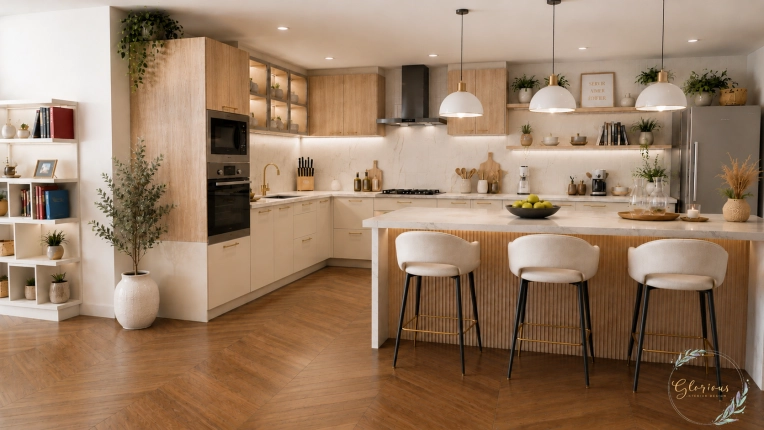 Contemporary, Kitchen, Feng Shui, Creation of exclusive furniture, Shopping list, 3D ambiance, Renovation