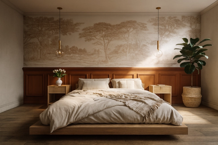 Bohemian, Japanese, Room, 3D ambiance