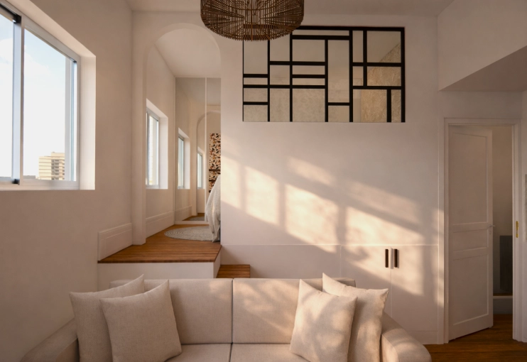 Contemporary, Flats / Apartments, Creation of exclusive furniture, 3D ambiance