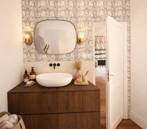 Contemporary, Bathroom, Creation of exclusive furniture, 3D ambiance