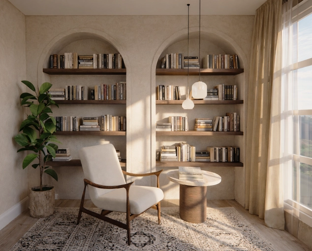 Rustic, Office, Creation of exclusive furniture, 3D ambiance