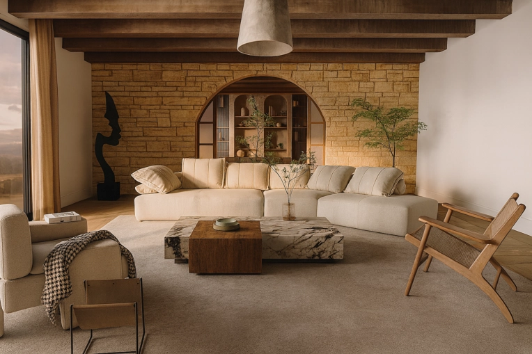 Home, Rustic, Contemporary, 3D ambiance