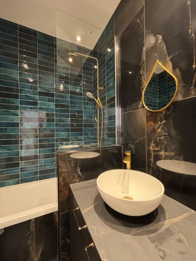 Contemporary, Bathroom, Chic, Full Project, Creation of exclusive furniture, 3D ambiance, Plan