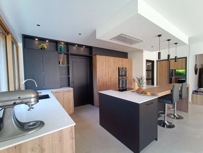 Contemporary, Scandinavian, Kitchen, Chic, Full Project, Creation of exclusive furniture, 3D ambiance, Plan