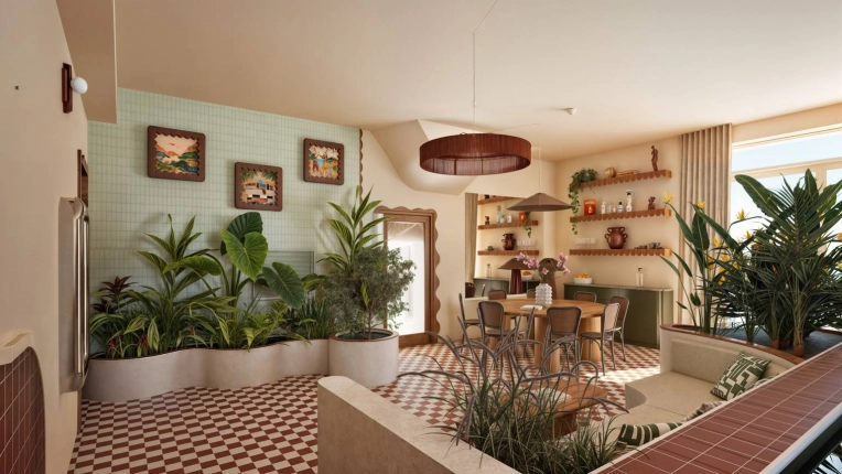Home, Vintage, Maximalist, Full Project, 3D ambiance
