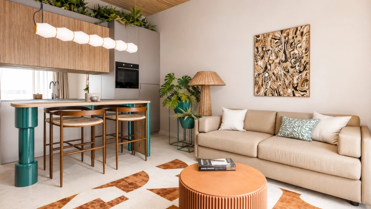 Contemporary, Maximalist, Living room, Full Project