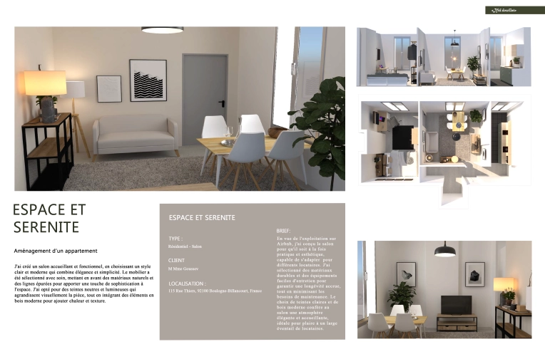 Minimalist, Contemporary, Scandinavian, Dining room, Consultation Visit, Home Staging, Creation of exclusive furniture, 3D ambiance, Plan