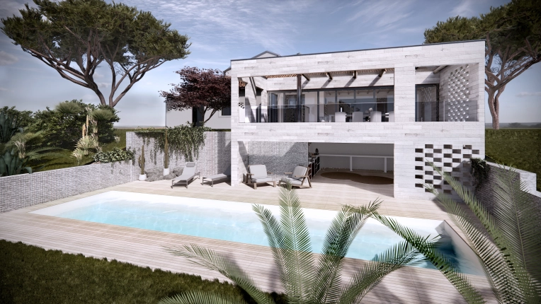 Minimalist, Contemporary, Outdoor/Garden, Nature, 3D ambiance