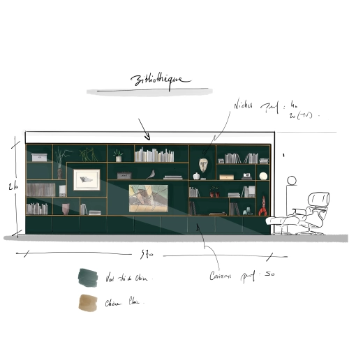 Dressing, Creation of exclusive furniture, 3D ambiance