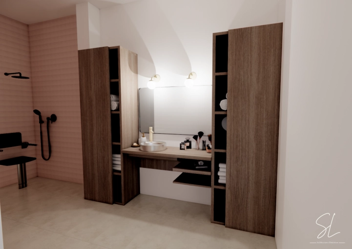 Bathroom, 3D ambiance, Plan
