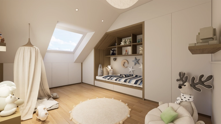 Minimalist, Contemporary, Room, Creation of exclusive furniture, 3D ambiance