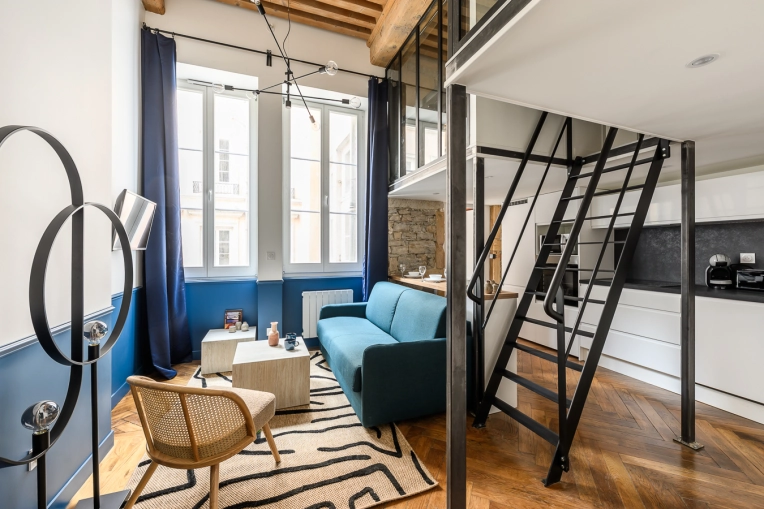 Industrial, Contemporary, Flats / Apartments, Vintage, Kitchen, Chic, Living room, Dining room, Consultation Visit, Full Project, Shopping list, 3D ambiance, Plan, Renovation