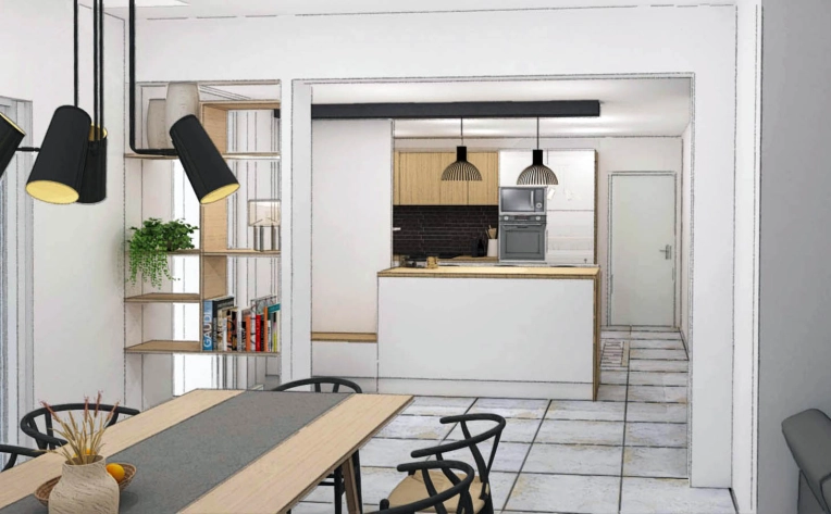 Contemporain, Cuisine, Chic, Projet complet