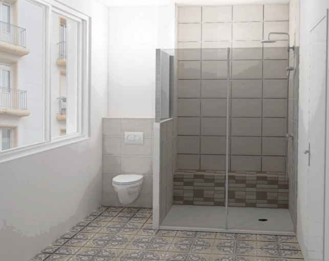 Salle de bain, Chic, Projet complet