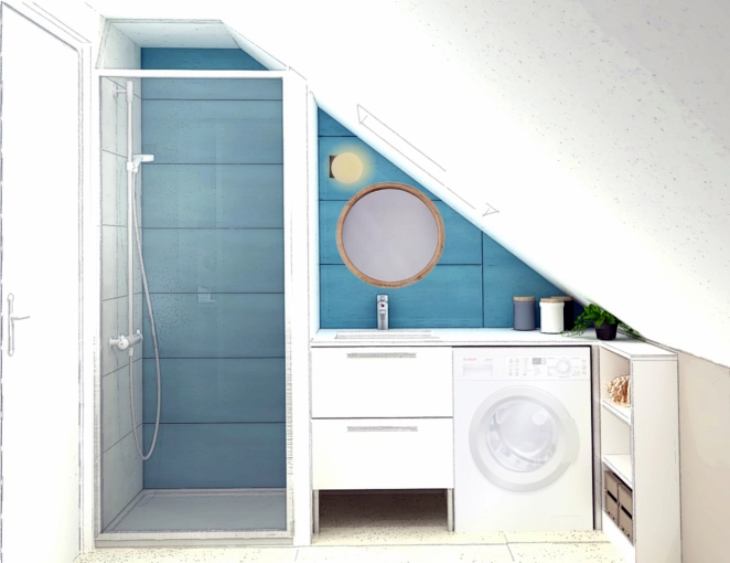 Salle de bain, Chic, Projet complet