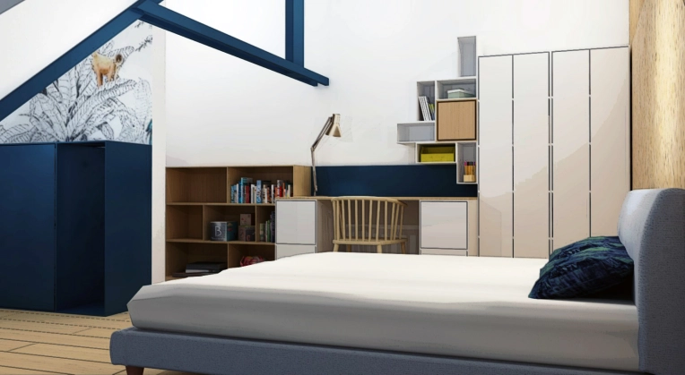 Bohème, Chambre, Chic, Nature, Projet complet