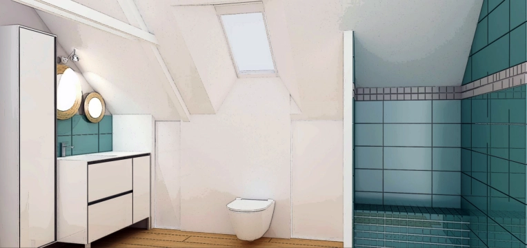 Bohème, Scandinave, Salle de bain, Chic