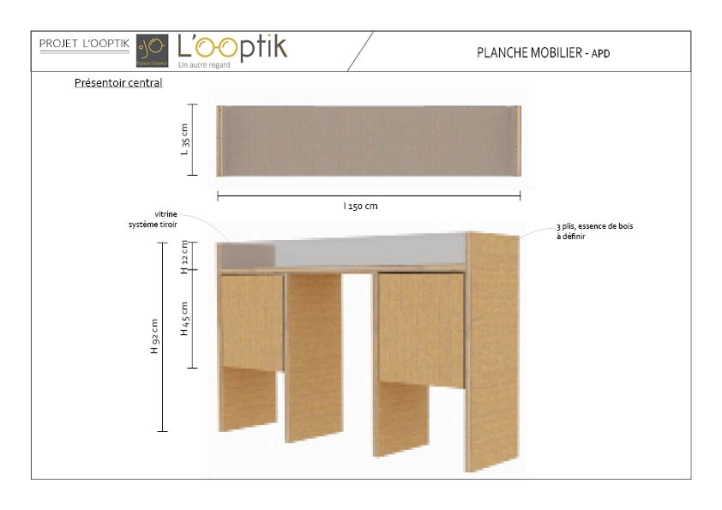Industriel, Contemporain, Commerce / magasin, Chic, Création de meubles, 3D d'ambiance, Plan