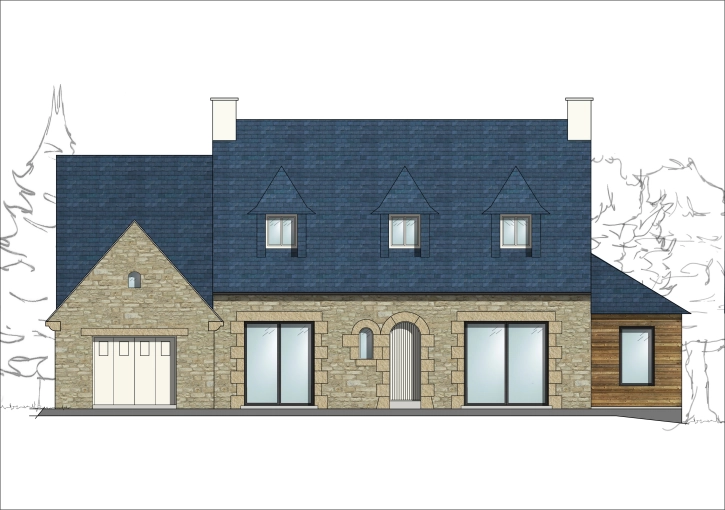 Extérieur/Jardin, Nature, Projet complet, Création de meubles, 3D d'ambiance, Plan