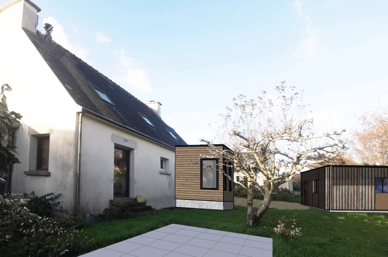 Rustique, Extérieur/Jardin, Chic, Projet complet, Création de meubles, 3D d'ambiance, Plan