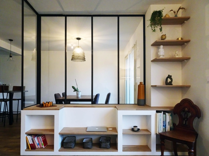 Industriel, Contemporain, Chic, Dressing, Projet complet, Création de meubles, 3D d'ambiance, Plan