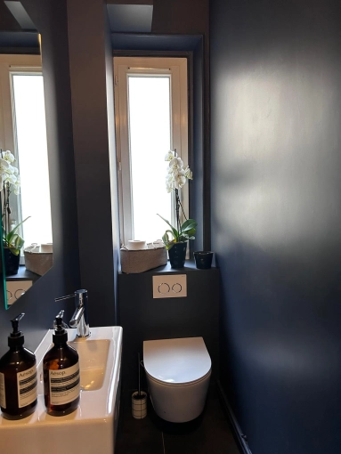 Minimalist, Contemporary, Bathroom, Chic, Full Project, Shopping list, 3D ambiance, Plan