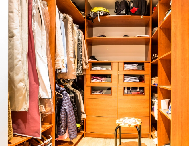 Dressing, Consultation Visit, Full Project, Creation of exclusive furniture, 3D ambiance, Plan