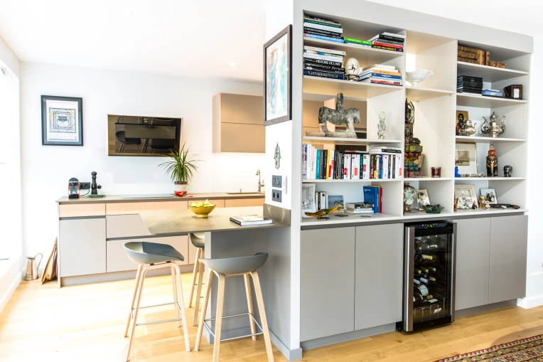 Chic, Living room, Consultation Visit, Full Project, Creation of exclusive furniture, 3D ambiance, Plan