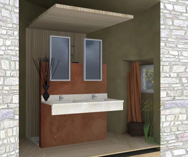 Bathroom, Nature, Feng Shui, Consultation Visit, 3D ambiance, Plan