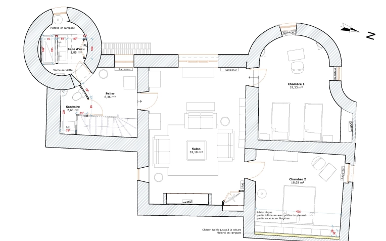 Bathroom, Nature, Feng Shui, Consultation Visit, 3D ambiance, Plan