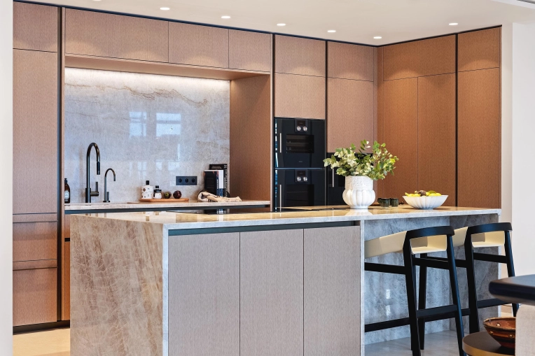 Contemporary, Kitchen, Consultation Visit, Creation of exclusive furniture, Shopping list, 3D ambiance, Plan