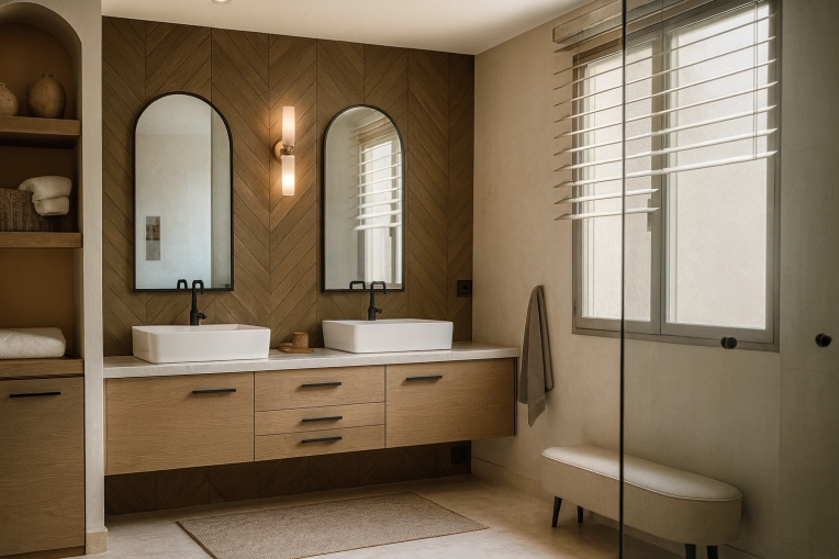 Minimalist, Bathroom, Chic, Consultation Visit, 3D ambiance, Plan