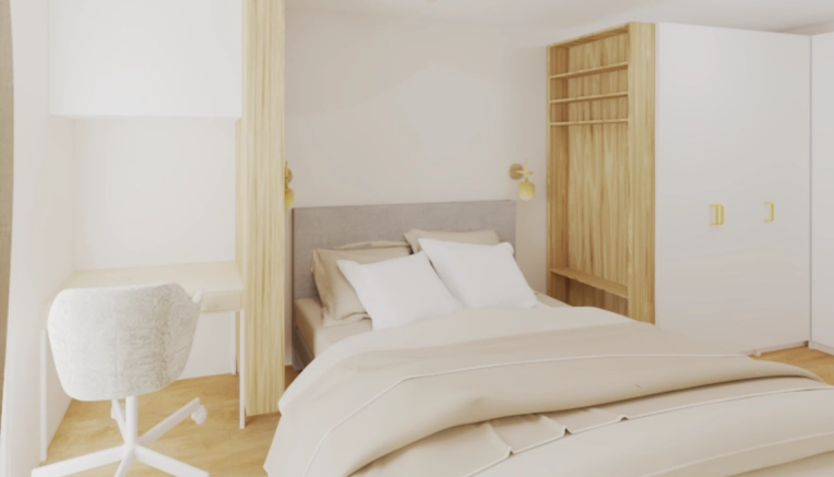 Room, Feng Shui, Full Project, 3D ambiance, Plan