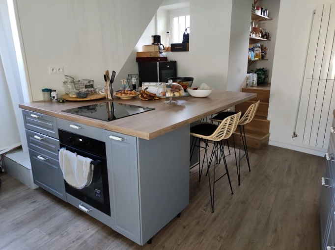 Rustic, Contemporary, Kitchen, Nature, Consultation Visit, Full Project, Creation of exclusive furniture, 3D ambiance, Plan