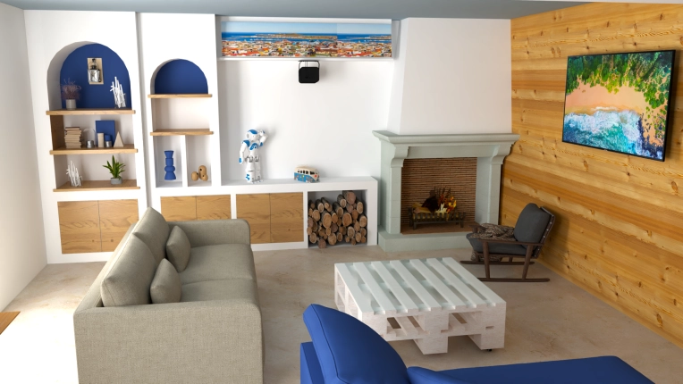 Rustic, Contemporary, Nature, Living room, Consultation Visit, Full Project, Home Staging, Coach shopping, Creation of exclusive furniture, Shopping list, 3D ambiance, Plan