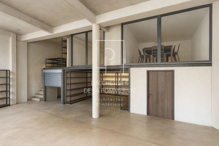 Industrial, Minimalist, Commercial Buildings, Full Project, Home Staging, 3D ambiance, Plan