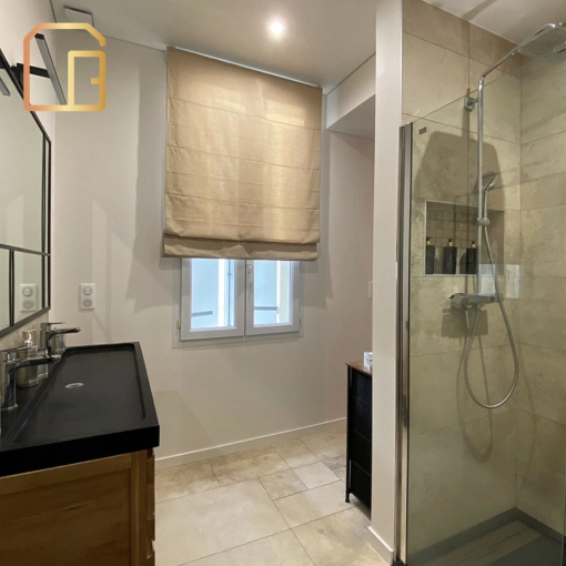 Contemporary, Bathroom, Chic, Full Project, Event Decor, Shopping list, 3D ambiance, Plan