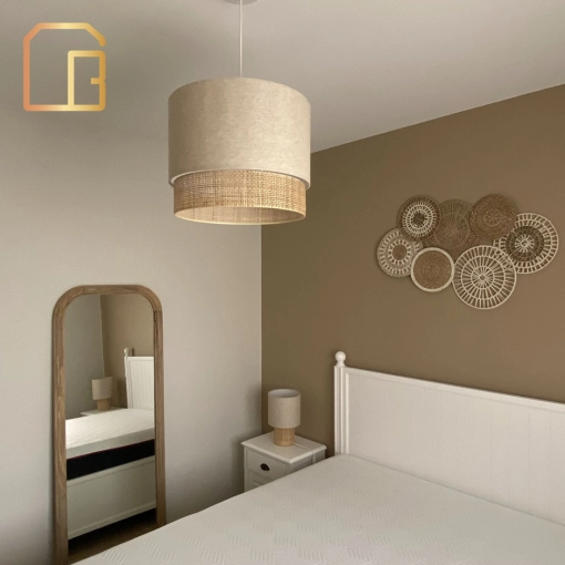 Bohemian, Room, Nature, Full Project, Shopping list, 3D ambiance, Plan