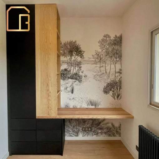 Contemporary, Chic, Office, Creation of exclusive furniture, 3D ambiance, Plan