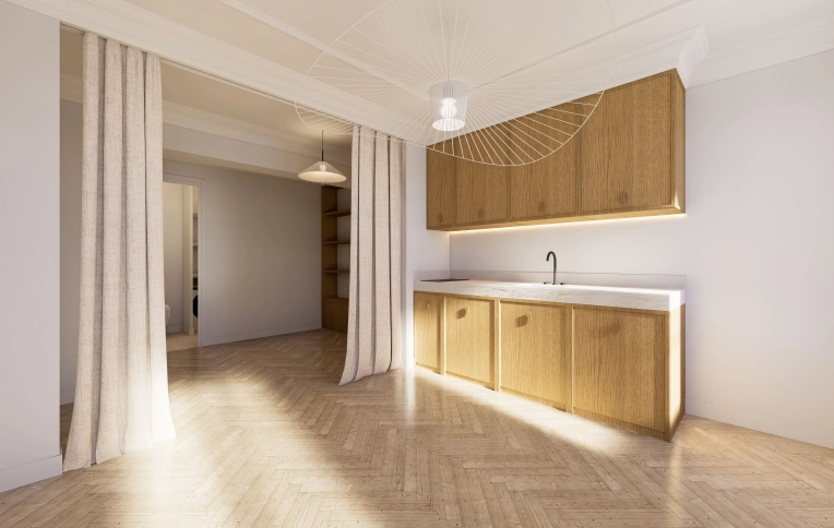 Minimalist, Contemporary, Kitchen, Full Project, Creation of exclusive furniture, Shopping list, Plan