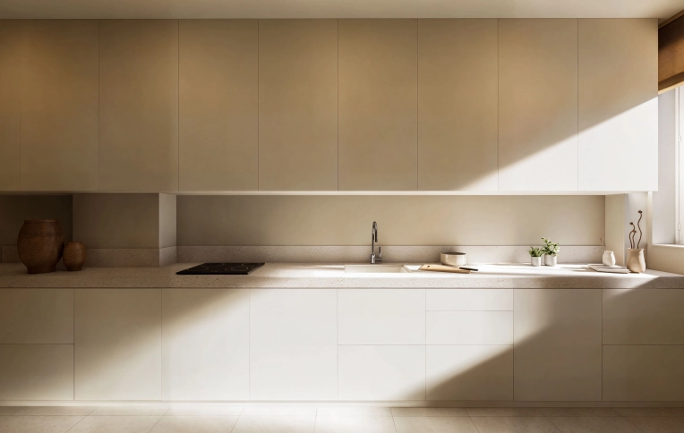 Minimalist, Contemporary, Kitchen, Full Project, Creation of exclusive furniture, Shopping list, Plan