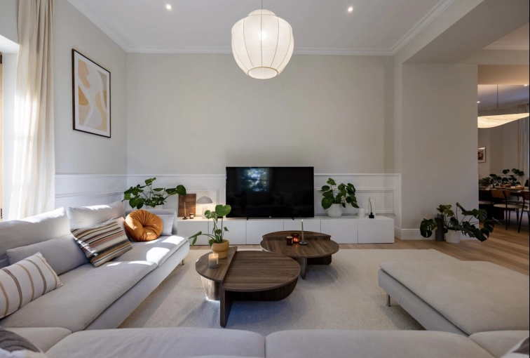 Scandinave, Salon / séjour, Projet complet