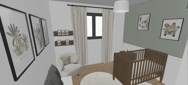 Minimaliste, Chambre, 3D d'ambiance