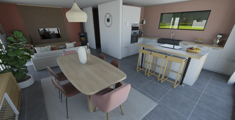 Appartement, Projet complet, 3D d'ambiance