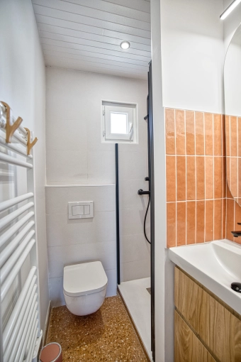 Minimalist, Contemporary, Scandinavian, Bathroom, Chic, Nature, Consultation Visit, Full Project, Energy renovation, Creation of exclusive furniture, Shopping list, 3D ambiance, Plan, Renovation