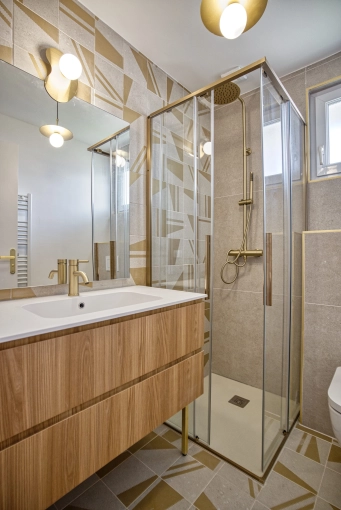 Industrial, Minimalist, Contemporary, Bathroom, Chic, Nature, Wabi-sabi, Consultation Visit, Full Project, Creation of exclusive furniture, Shopping list, 3D ambiance, Plan, Renovation