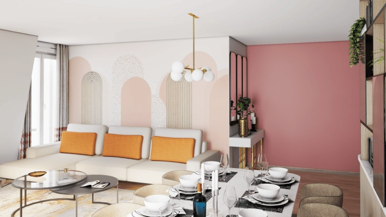 Industrial, Contemporary, Scandinavian, Chic, Nature, Living room, Wabi-sabi, Consultation Visit, Full Project, Creation of exclusive furniture, Shopping list, 3D ambiance, Plan, Renovation