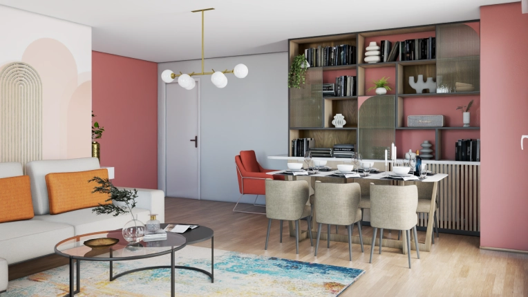 Industrial, Contemporary, Chic, Dining room, Full Project, Creation of exclusive furniture, Shopping list, Plan, Renovation