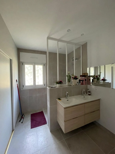 Minimalist, Contemporary, Bathroom, Chic, Nature, Full Project, Shopping list, 3D ambiance, Plan, Renovation