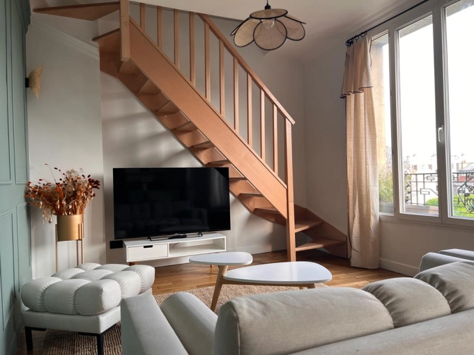 Contemporary, Chic, Living room, Full Project, Shopping list, 3D ambiance, Plan, Renovation